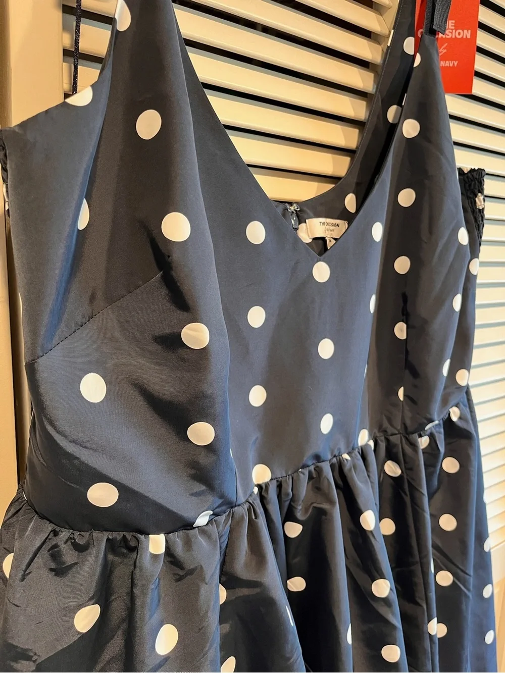 Old Navy - “The Occasions” Girls Navy Polka Dot Tie-Shoulder Dress - NWT!